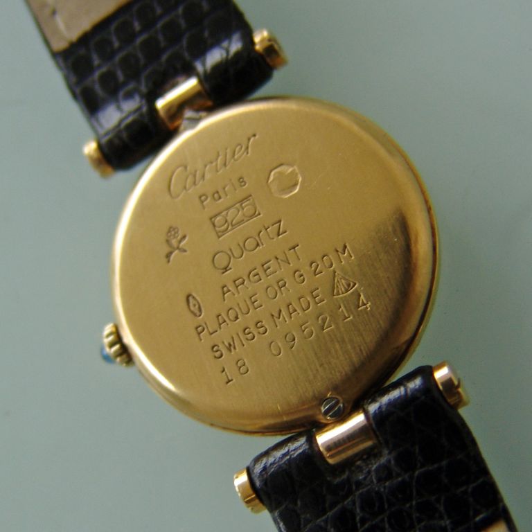Sintético 105+ Foto Reloj Cartier Paris 925 Argent Plaque Or G20m Swiss ...